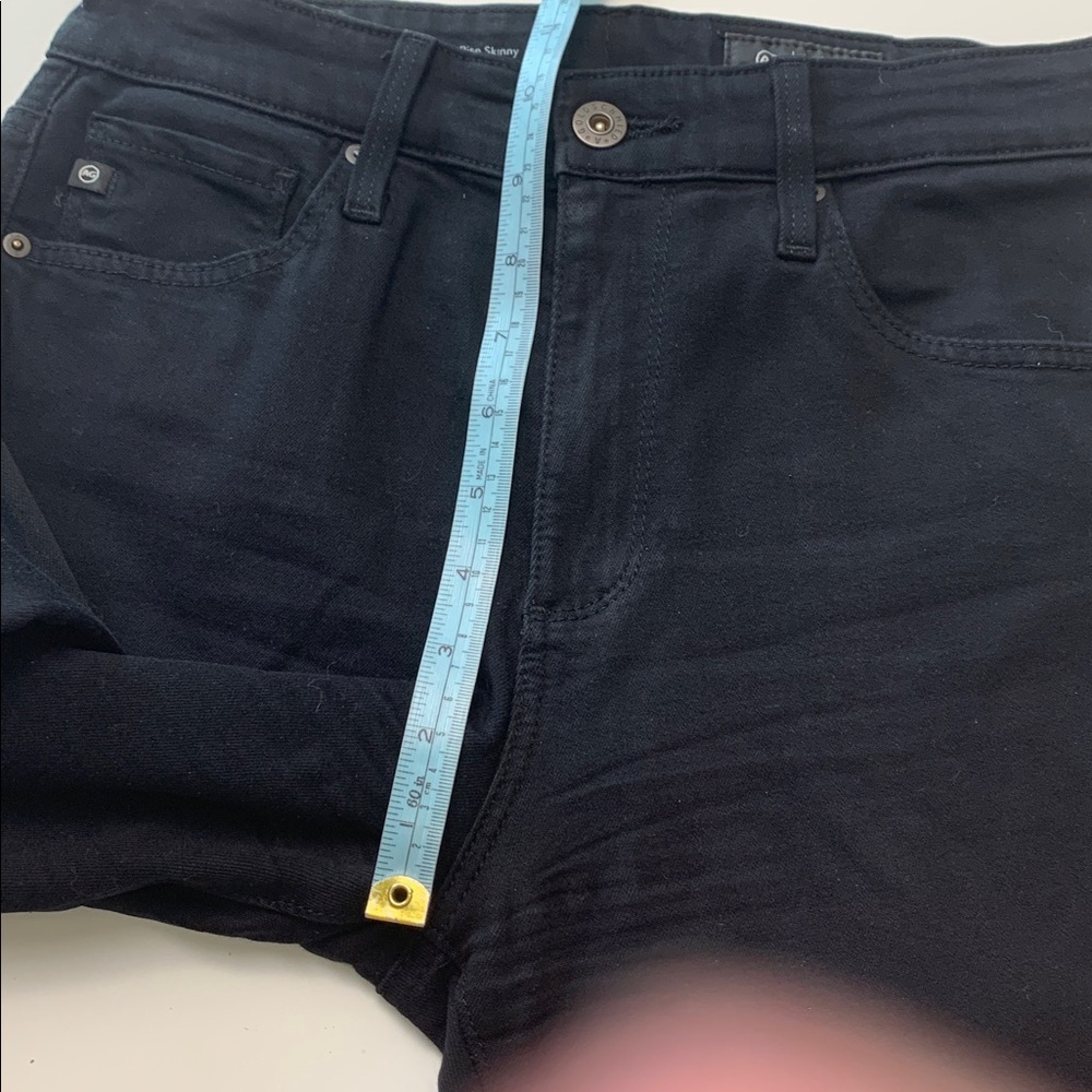 AG Farrah Highrise Skinny Black 26R - Picture 4 of 11